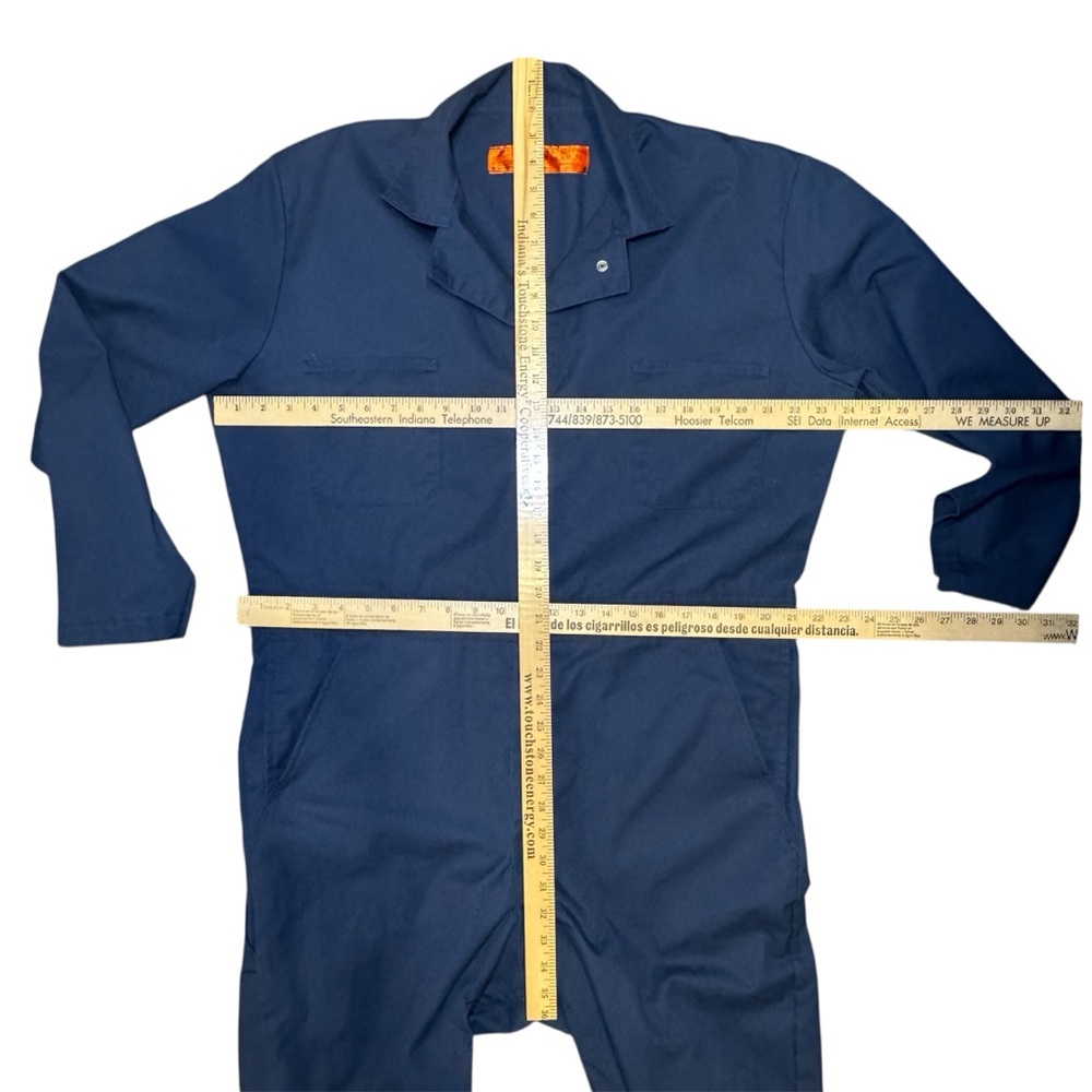 Red Kap Men's Navy Blue Twill Coveralls Speed Suit Size 44R Regular - Picture 13 of 13